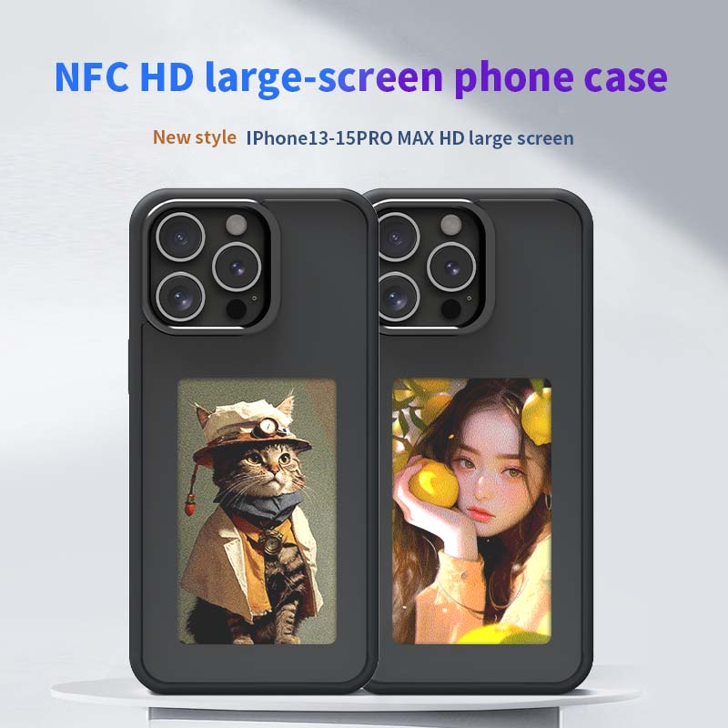 Samsung S24 Ultra /iphone13-15 Case 4 Colors AI Eink Case Display Picture Changeable Battery Free NFC e ink Case