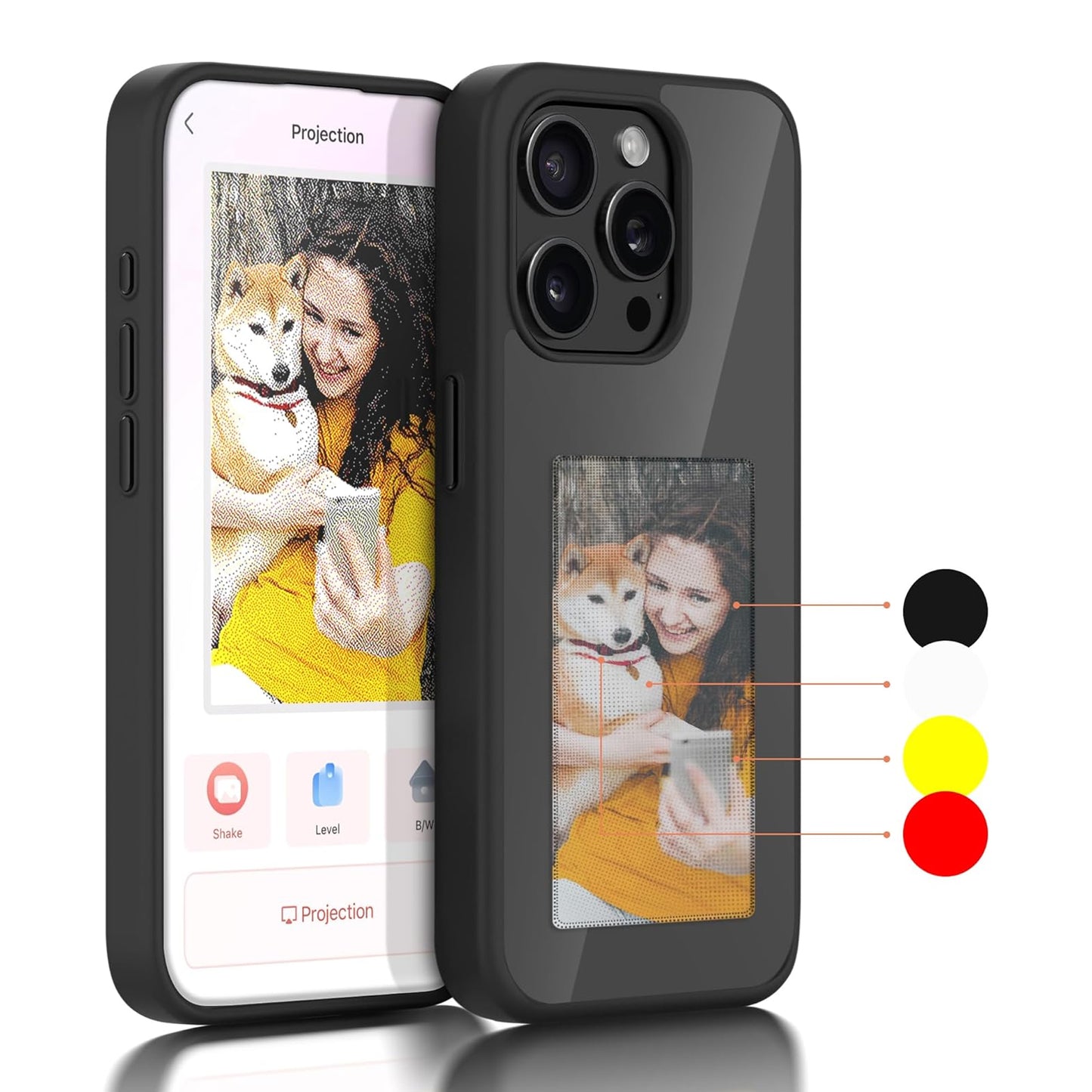 Samsung S24 Ultra /iphone13-15 Case 4 Colors AI Eink Case Display Picture Changeable Battery Free NFC e ink Case